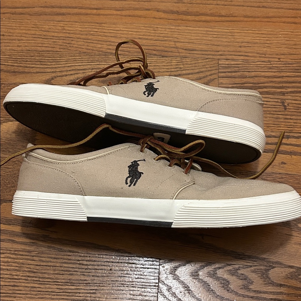 Polo by Ralph Lauren Shoes Men’s 12 Tan Boat Sneakers Yacht Beach Resort - Picture 7 of 12